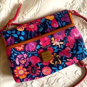 Multicolored floral crossbody bag